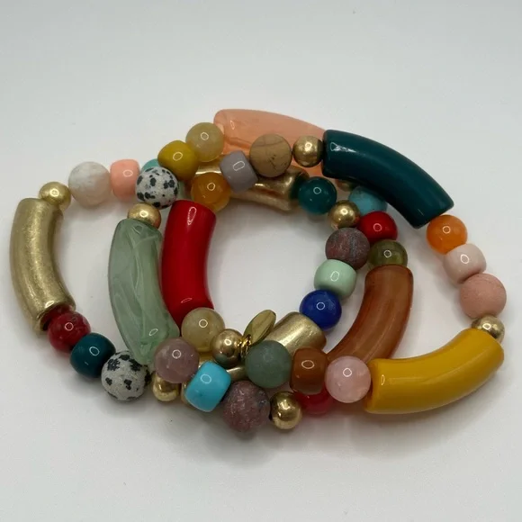 Colorful Beaded Bracelet Set - Picture 1 of 6